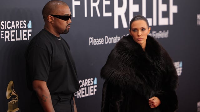 File photo of Kanye West and Bianca Censori at the red carpet during the 67th Annual Grammy Awards.