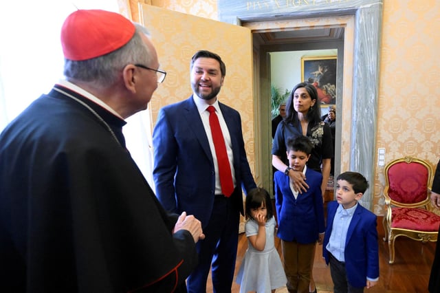 Auch die Kinder von Vance besuchten den Vatikan