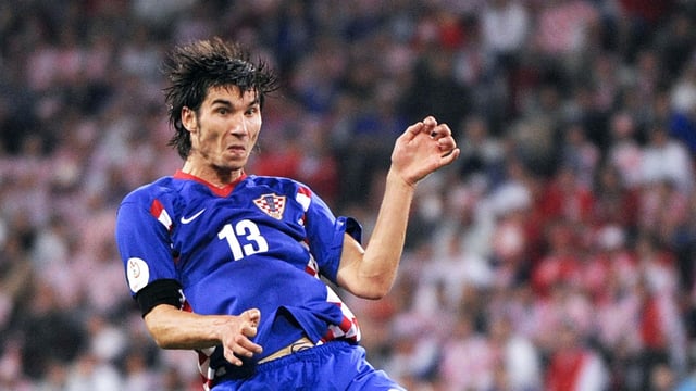(FILES) Croatian midfielder Nikola Pokrivac heads the ball during the final Euro 2008 Championships Group B football match.