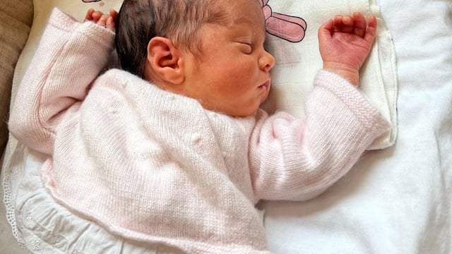 In May 2022, Rodríguez shared a snap of her little one catching up on her sleep.
