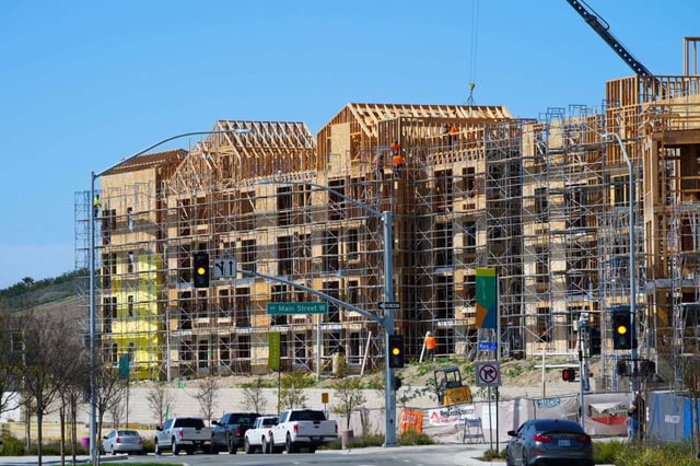 A new housing development is currently under construction in east Chula Vista, offering homes and apartments. (Nelvin C. Cepeda / The San Diego Union-Tribune)