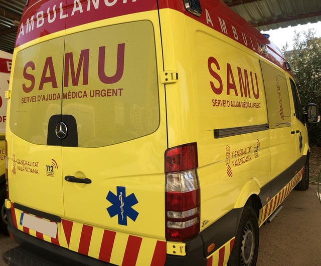 Imagen de archivo de una ambulancia de ayuda médica SAMU.
