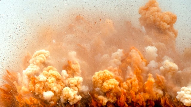 Large explosion,