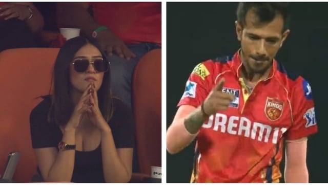 RJ Mahvash cheered for Yuzvendra Chahal during the match.