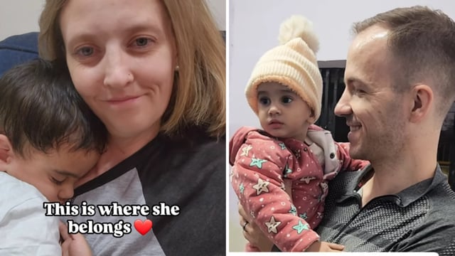 Kristen Fischer and her husband adopted Nisha in April 2025.