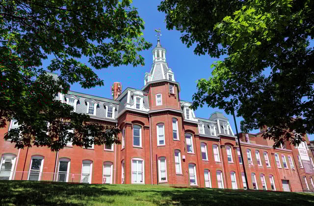 Worcester Polytechnic Institute's Washburn Shops building is seen May 23, 2015, in Worcester, Massachusetts.