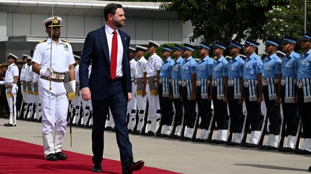Begrüßung von JD Vance in Indien