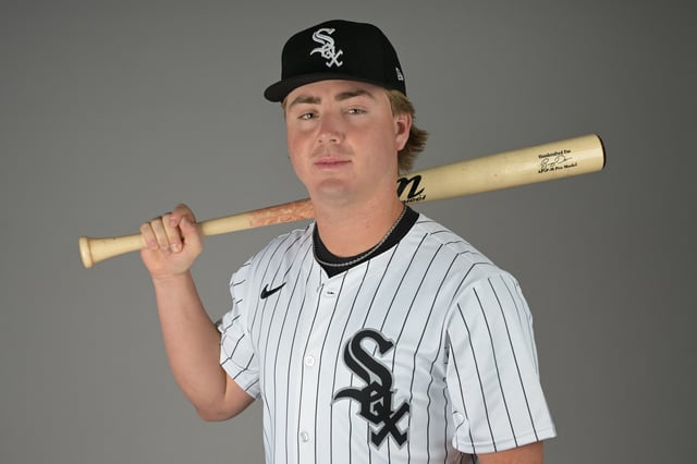 Feb 20, 2025; Glendale, AZ, USA;  Chicago White Sox Chase Meidroth (85) poses for a photo on media day at the team’s spring training facility in Glendale, AZ.  Mandatory Credit: Jayne Kamin-Oncea-Imagn Images/ File Photo