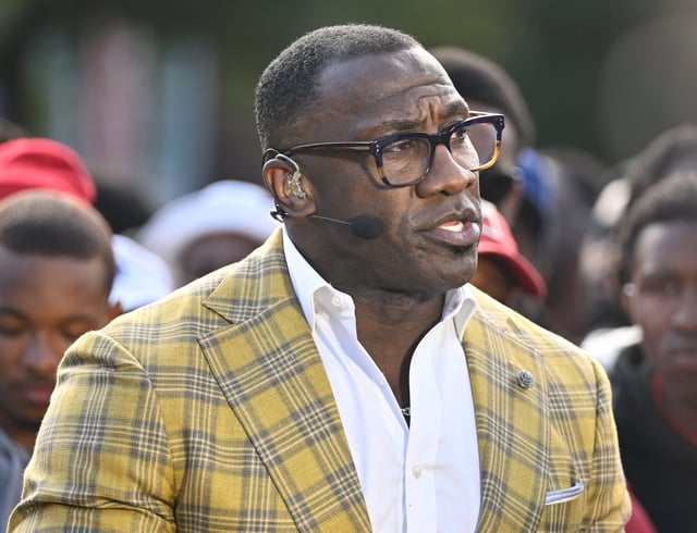 Shannon Sharpe attends ESPN First Take at Clark Atlanta University on Nov. 8, 2024.