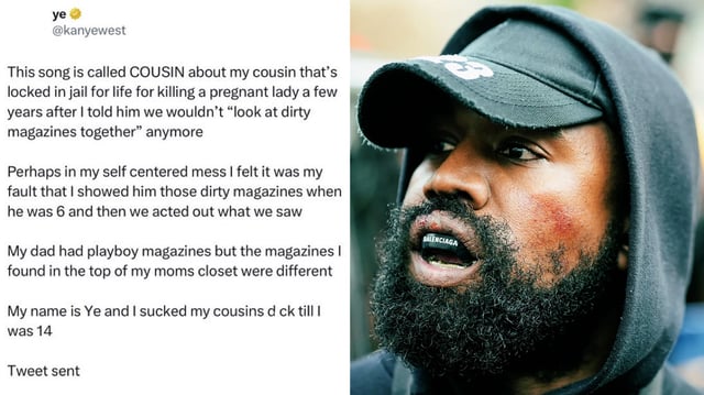 Kanye's "I Sucked My Cousin's Dick" Tweet / Kanye "COUSINS" Song