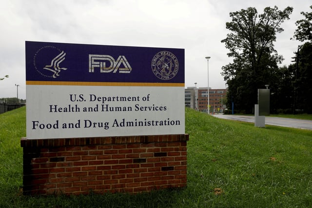 Sign is seen outside of the Food and Drug Administration (FDA) headquarters in White Oak, Maryland, U.S., August 29, 2020. REUTERS/Andrew Kelly//File Photo