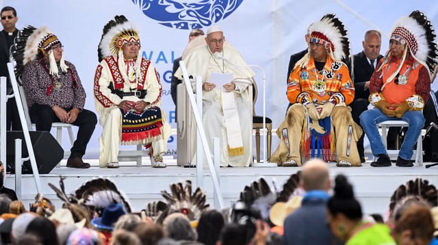 On July 25, 2022, in Maskwacis, Alta., Pope Francis said he was sorry, on behalf of the Roman Catholic Church for its role in the residential school system.