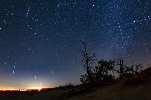 FILE: A meteor shower as seen from Anza-Borrego Desert State Park. 
