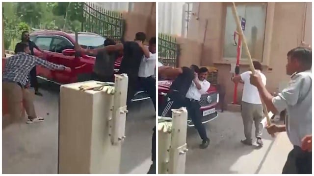 Video: Wild brawl over entry sticker at Greater Noida society; 2 arrested