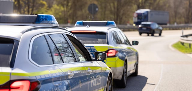 Die Autobahnpolizei im Einsatz