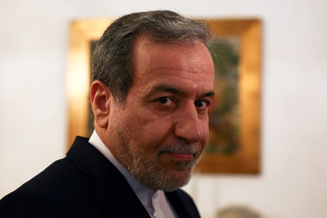 Iranian Foreign Minister Abbas Araghchi gives a briefing on the sidelines of a UN event in Lisbon, Portugal, November 27, 2024. REUTERS/Pedro Nunes