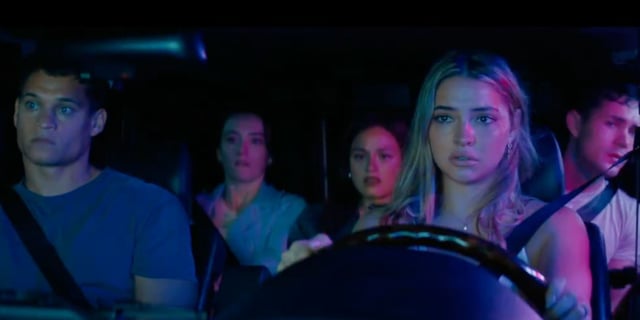 the cast of ikwydls drives from a crime scene