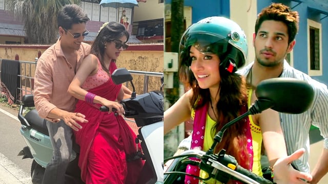 Sidharth Malhotra with Janhvi Kapoor for Param Sundari; him with Shraddha Kapoor in Ek Villain