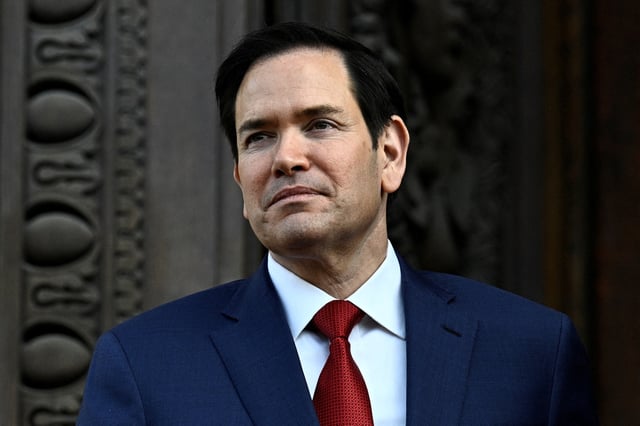 U.S. Secretary of State Marco Rubio looks on upon his arrival at the Quai d'Orsay, France's Ministry of Foreign Affairs, before a bilateral meeting with his French counterpart in Paris, France April 17, 2025. JULIEN DE ROSA/Pool via REUTERS/File Photo