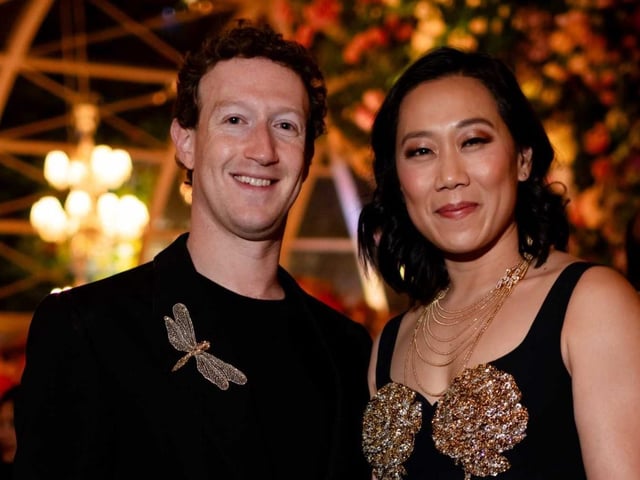 Mark Zuckerberg and Priscilla Chan.