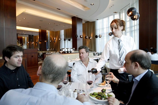 The dining room at Luce at the InterContinental Hotel in San Francisco, pictured in 2008.