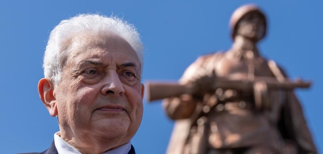 Russischer Botschafter Sergej Netschajew bei einer Gedenkveranstaltung zum 80. Jahrestag der Schlacht um die Seelower Höhen