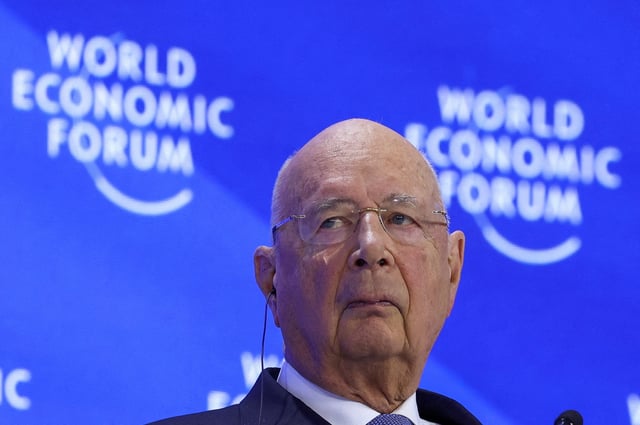 World Economic Forum (WEF) Founder and Chairman Klaus Schwab gives his welcoming remarks at the 55th annual World Economic Forum (WEF) meeting in Davos, Switzerland, January 21, 2025. REUTERS/Yves Herman/File Photo