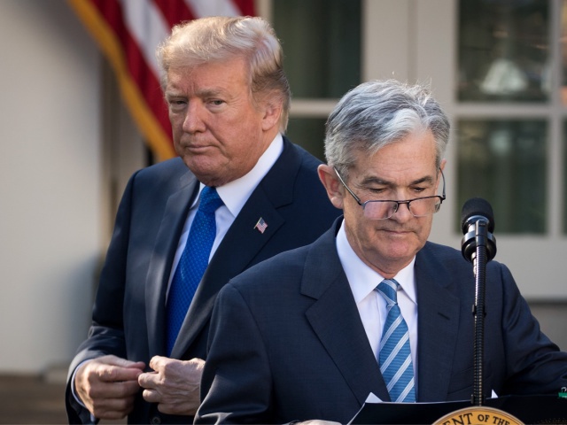 U.S. President Donald Trump looks on as his nominee for the chairman of the Federal Reserve Jerome Powell takes to the podium during a press event in the Rose Garden at the White House, November 2, 2017 in Washington, DC. Current Federal Reserve chair Janet Yellen's term expires in February. (Photo by Drew Angerer/Getty Images)