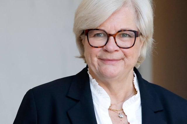 La ministre française du Travail, de la Santé, des Solidarités et de la Famille, Catherine Vautrin, à l'Elysée le 19 mars 2025.