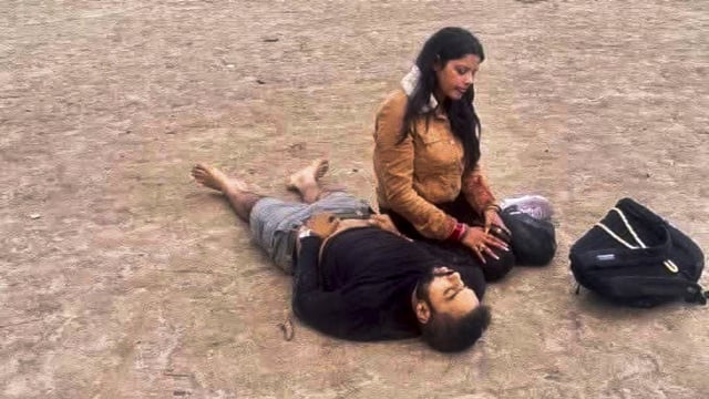 This photo was widely shared on social media in the aftermath of the Pahalgam attack. 