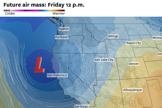 The exact location and strength of an upper-level low pressure system on Friday will determine how much precipitation falls throughout the region. 