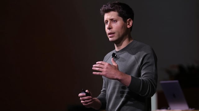 OpenAI CEO Sam Altman at OpenAI DevDay event in 2023.