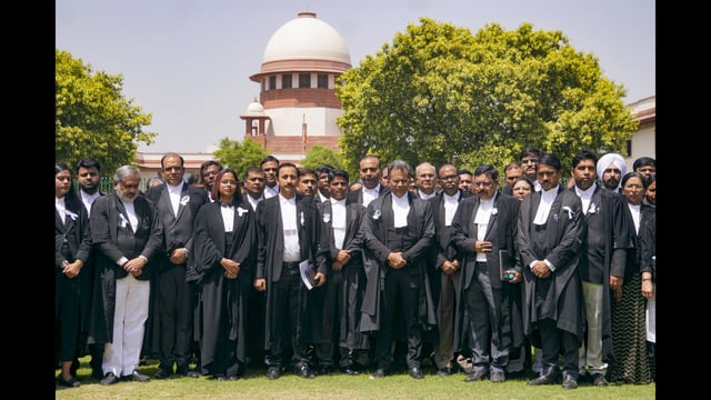 Supreme Court lawyers on Wednesday observe a moment of silence for the lives lost in the Pahalgam terror attack. (PTI)