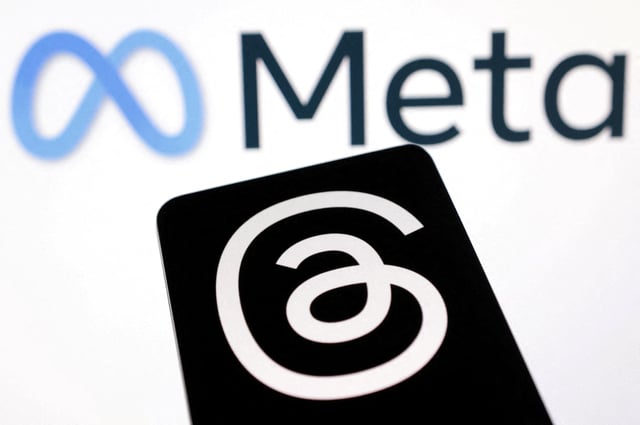 Meta and Threads app logos are seen in this illustration  taken July 4, 2023. REUTERS/Dado Ruvic/Illustration/File Photo