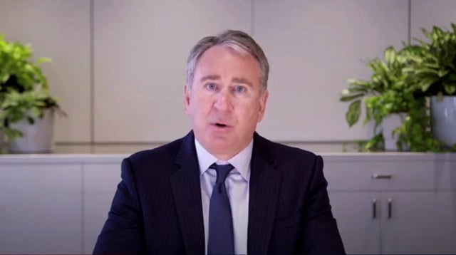 Kenneth Griffin, CEO of Citadel, is seen in a framegrab from live video in Washington, U.S., February 18, 2021.   House Committee on Financial Services/Handout via Reuters/File Photo
