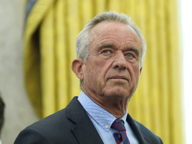 Health and Human Services Secretary Robert F. Kennedy Jr. attends a swearing in ceremony for Dr. Mehmet Oz to be Administrator of the Centers for Medicare and Medicaid Services, in the Oval Office of the White House, Friday, April 18, 2025, in Washington.