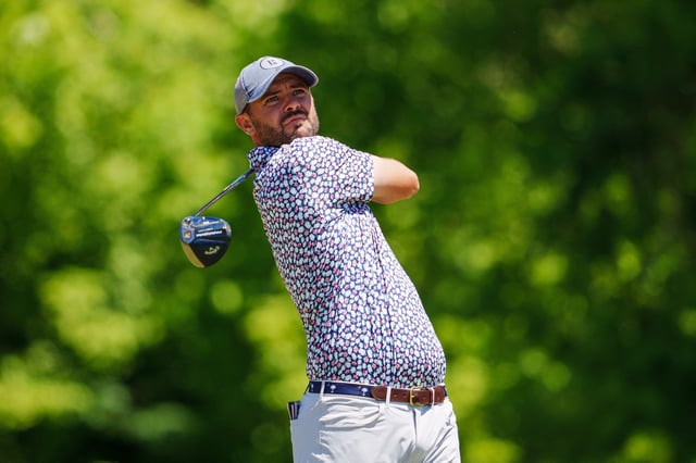 Apr 22, 2023; Avondale, Louisiana, USA; Wesley Bryan hits a tee shot on the 16th hole during the third round of the Zurich Classic of New Orleans golf tournament. Mandatory Credit: Andrew Wevers-USA TODAY Sports/File Photo