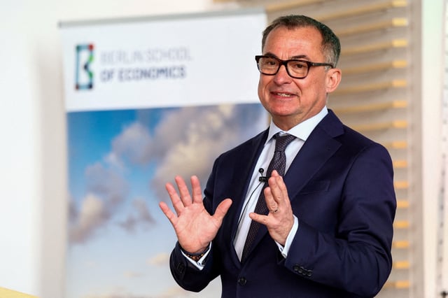 Deutsche Bundesbank President Joachim Nagel speaks on measures to spur growth in the German economy at Humboldt University, Berlin, Germany, March 10, 2025. REUTERS/Liesa Johannssen/File Photo