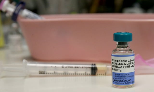 MMR vaccine (measles, mumps, rubella) at Logan Square Health Center on May 9, 2019. (Antonio Perez/Chicago Tribune)