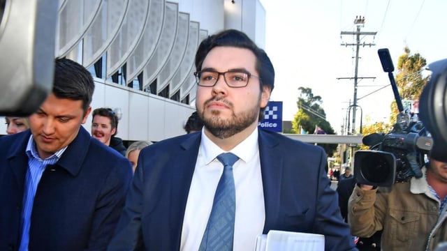 Former parliamentary staffer Bruce Lehrmann leaves Toowoomba Magistrates Court. NewsWire / John Gass
