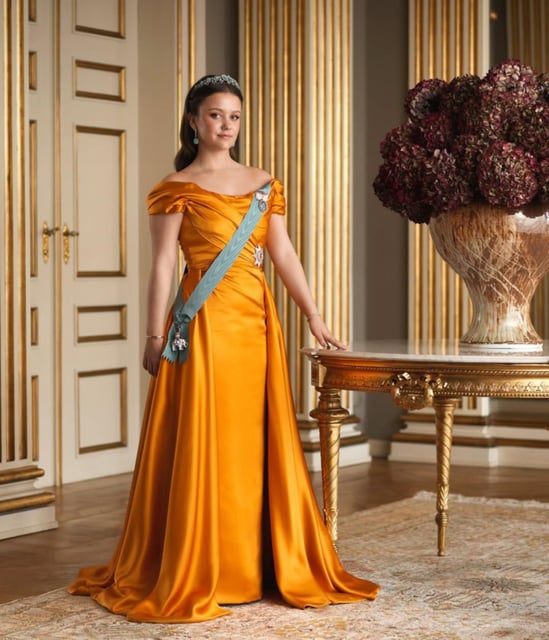 Princess Isabella has stunned in her first official gala portraits to mark her 18th birthday on Monday.