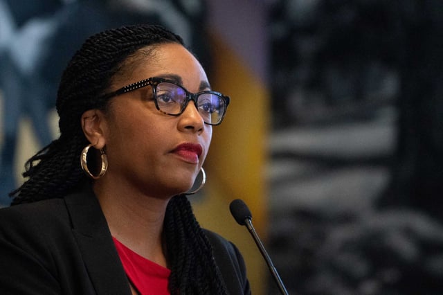 Oakland Unified School District Superintendent Kyla Johnson-Trammell is seen in this May 14, 2023 file photo. On Wednesday, the school board voted to oust the superintendent from her position.