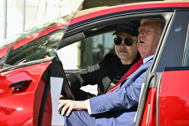 Trump has defended Tesla but the company's sales have fallen