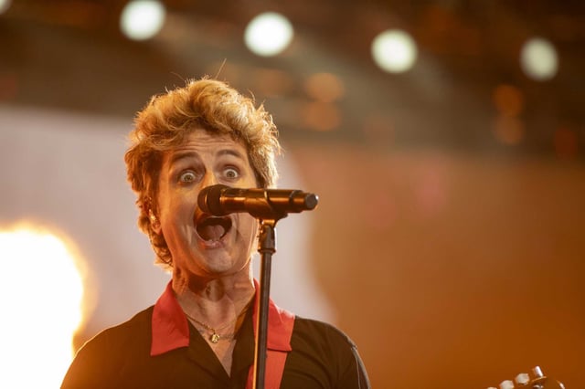 Billie Joe Armstrong of Green Day performs during their Saviors Tour at Oracle Park in San Francisco on Sept. 20, 2024.  The East Bay punk legends will be honored with a star on the Hollywood Walk of Fame next month, capping a milestone year that has included headlining sets at Coachella and a Grammy-nominated album.