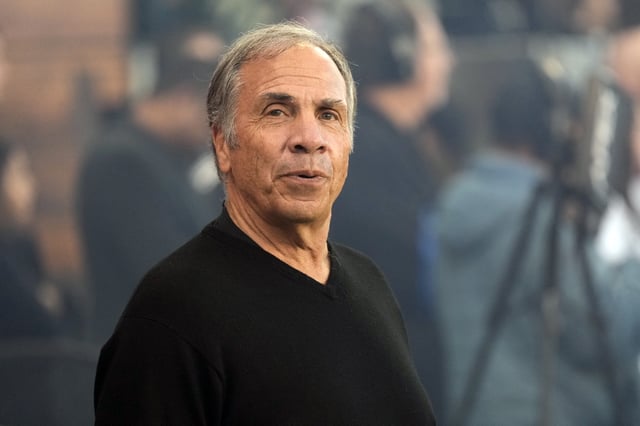 Apr 19, 2025; San Jose, California, USA; San Jose Earthquakes head coach Bruce Arena stands on the sideline before the game against Sporting Kansas City at PayPal Park. Mandatory Credit: Darren Yamashita-Imagn Images