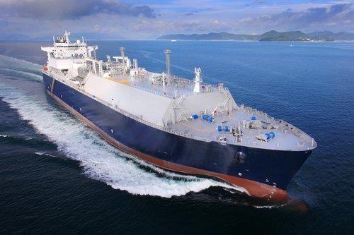 This file photo provided by Samsung Heavy Industries Co. shows a liquefied natural gas (LNG) ship on the sea. (PHOTO NOT FOR SALE) (Yonhap)