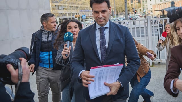 El empresario Alberto González Amador, novio de la presidenta de la Comunidad de Madrid, Isabel Díaz Ayuso, declara este jueves ante la jueza que le investiga por presunta corrupción en los negocios en sus relaciones empresariales con Quirón Prevención. © Alberto R. Roldán / Diario La Razón. 10 04 2025