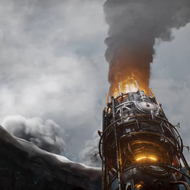 Frostpunk 1886 - big smokestack in a bigger hole