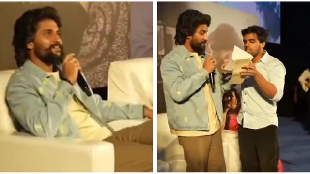 Nani encouraged a fan to show the script he wrote for him.