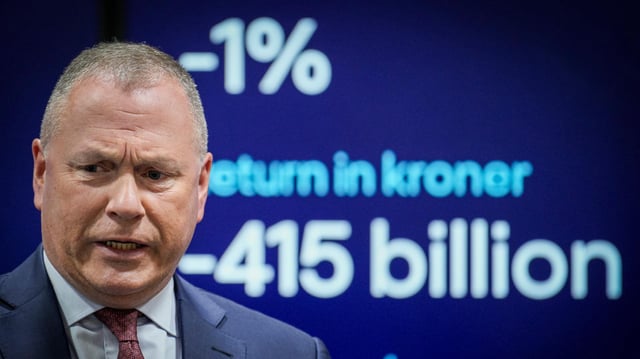 Nicolai Tangen bei einer Pressekonferenz